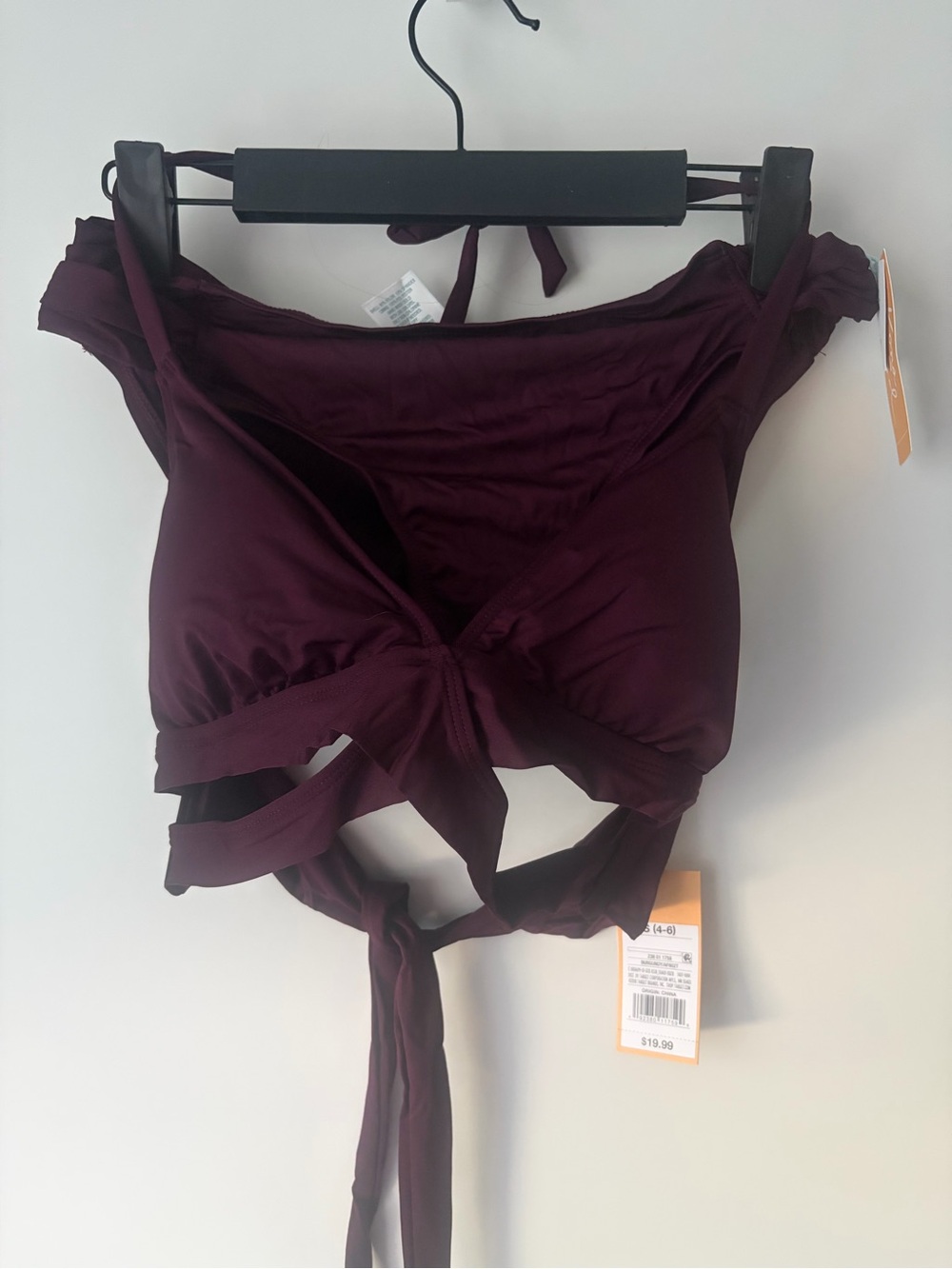 Kona Sol Deep Plum Tie-Front Bikini Set - S/M  NWT